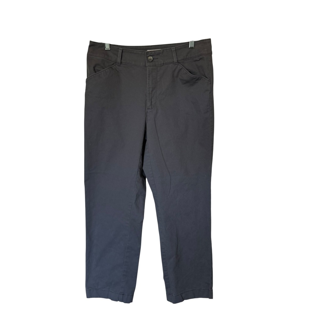 Loft Outlet Curvy Straight Pants Women 6 Gray Excellent Casual Workwear Chino